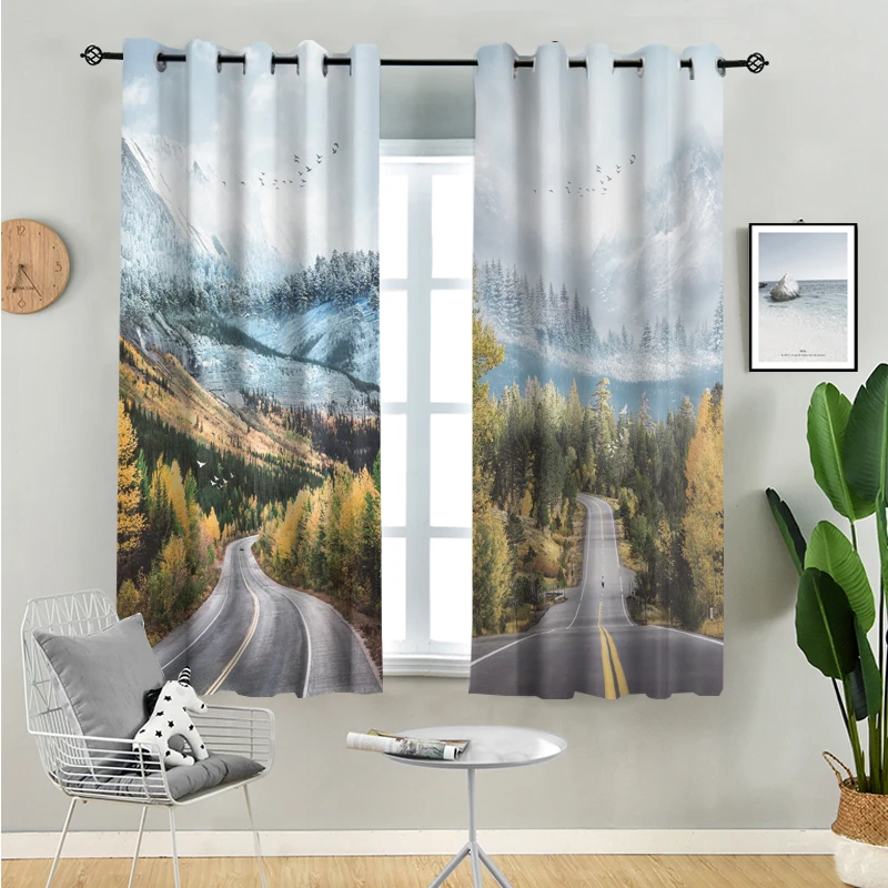 

Curtain Blackout Blinds Highway Valley Curtains For Living Room Bedroom Window Treatments Nordic cortinas para la sala Rideau