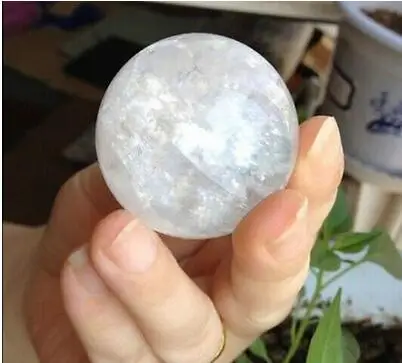 Натуральный прозрачный кварцевый шар целебный драгоценный камень 40 мм + быстрая