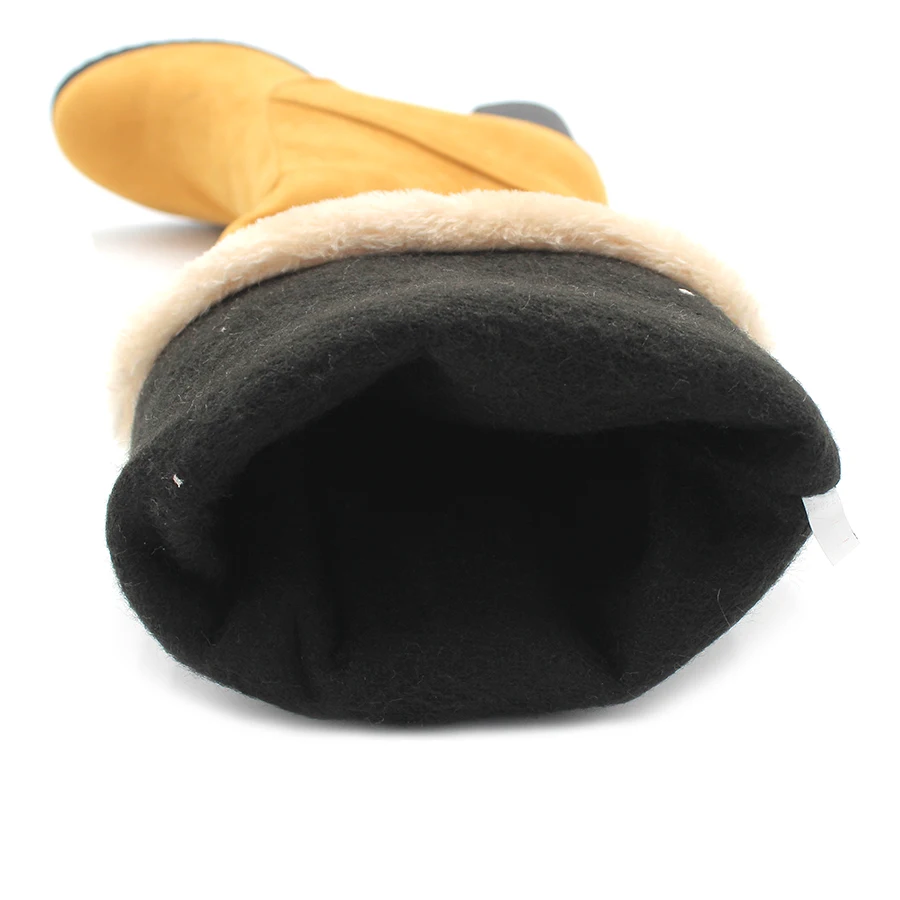 Женские зимние сапоги ENMAYLA на высоком каблуке с острым носком модные до колена