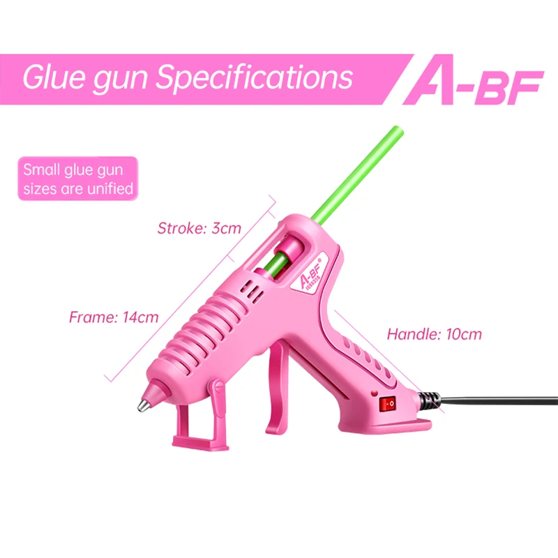 A-BF Hot Melt Glue Gun Silicone Pistol 7mm/11mm Industrial Grade Household DIY Hand Tool Power 60W Repair Heat 100V-240V | Инструменты