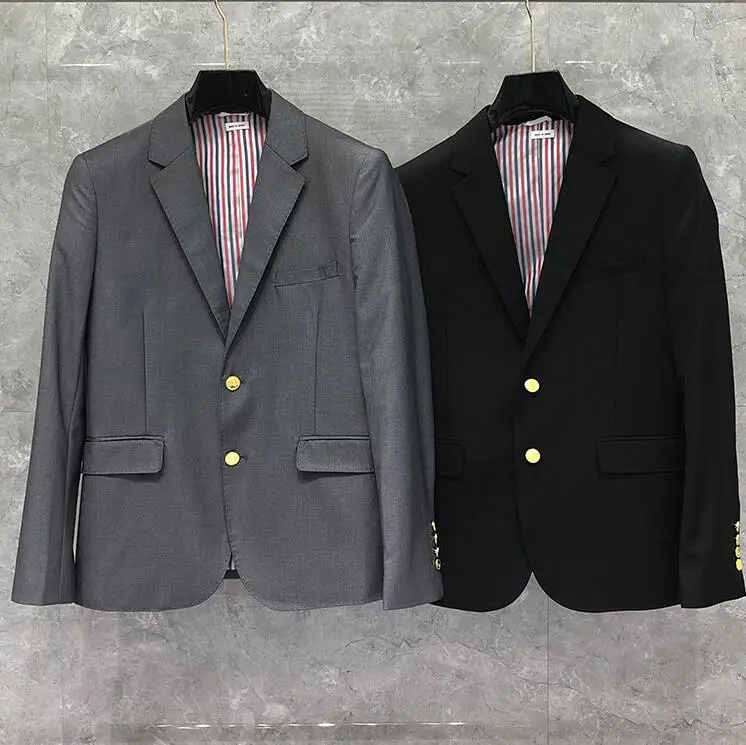 

2021 Fashion Brand Blazer Men British Formal Suit Slim Fit Men's Jacket Spring And Autumn Single Breasted Solid Coat