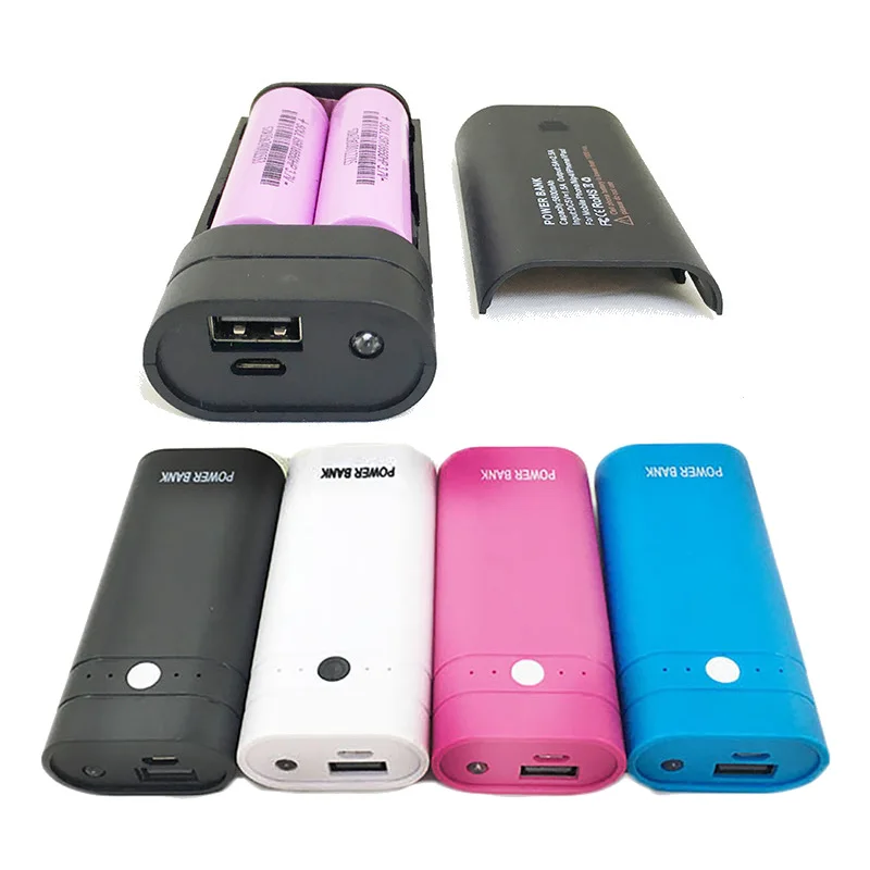 Портативный внешний аккумулятор с USB портом 2 аккумулятора 18650|Аксессуары для