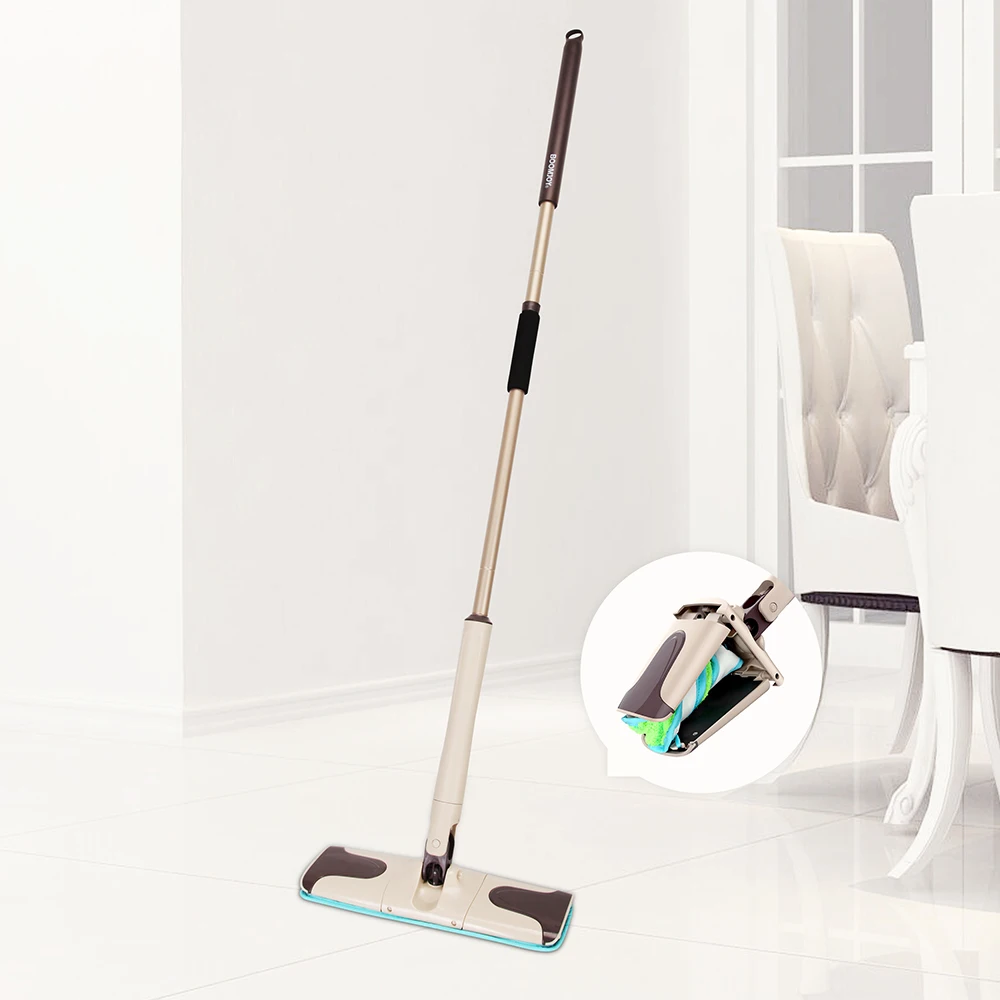 Eyliden 360 градусов ручная экструзия плоская Швабра для пола с заменой тканевых