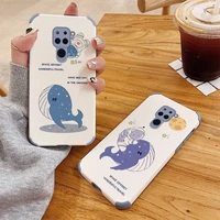 a large blue whale floating in the sea shockproof case for xiaomi redmi 9 note 9 8 7 pro k40 k30 pro soft phone cover case