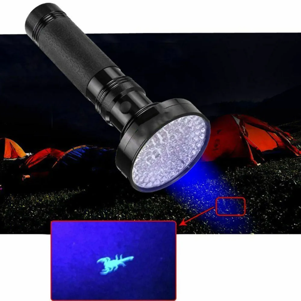 100 светодиодный УФ ультрафиолетовый черный светильник вспышки осмотр лампы