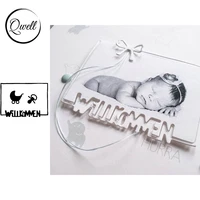 qwell baby cart pacifier frame metal cutting dies stencil diy crafts paper card decoration album 2020 new
