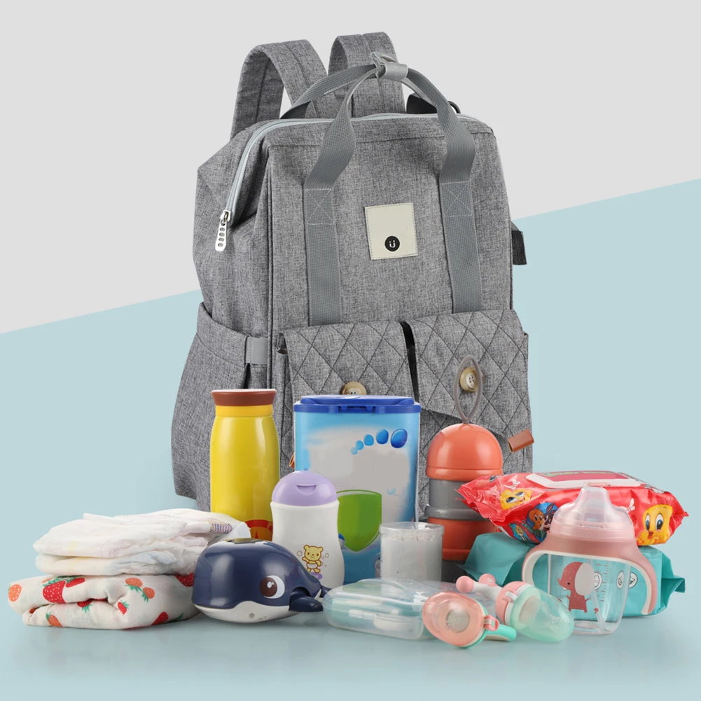 

Waterproof Mummy Bag Portable Large Capacity Diaper Bags Maternity Backpack