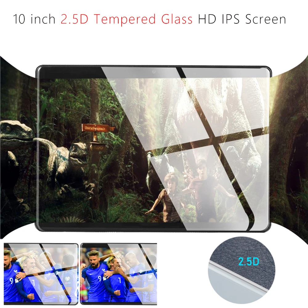 Ультратонкий 10 дюймовый планшет с 2 5D экраном ОС Android 9 0 четырехъядерный