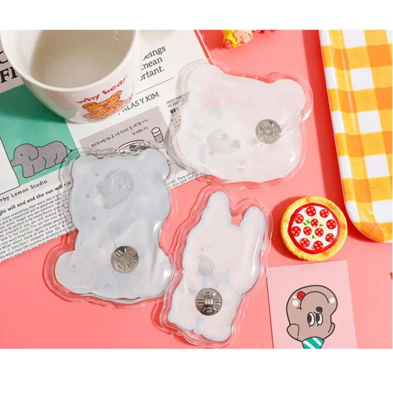 Зимний многоразовый гелевый мини-подогреватель для рук милый мультяшный