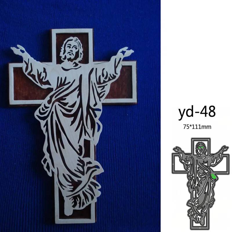Металлические режущие штампы вырезать формы Иисус Украшение Записки бумаги
