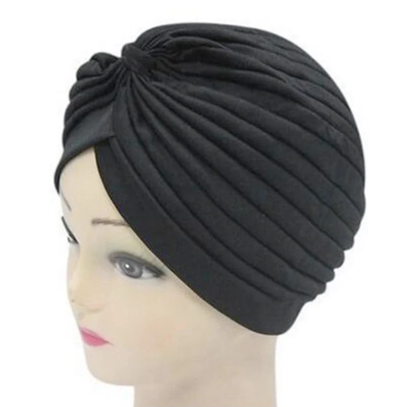 STYLE 3 cloth black Индийская женская шапка-тюрбан с блестящим серебристым золотым узлом, осенне-зимний теплый головной убор, Повседневная Уличная Женская индийская шапка - Цвет: STYLE 3 cloth black
