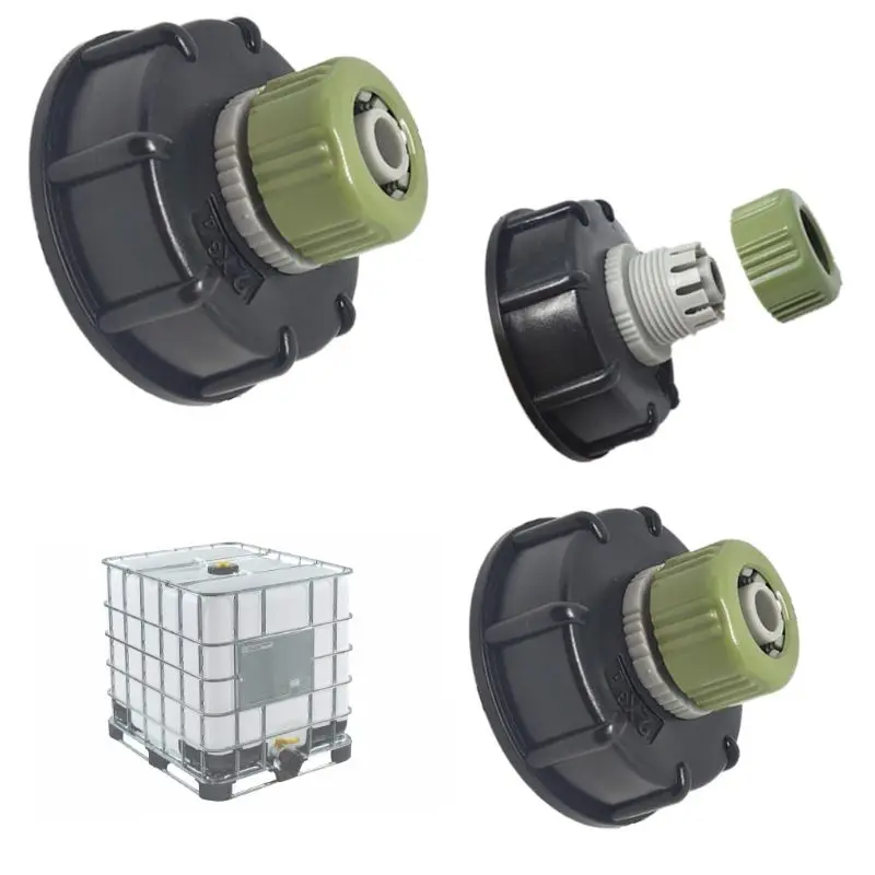 

IBC Tank Valve Quick Connector Fitting 60mm Coarse Thread Plastic Link Hose High