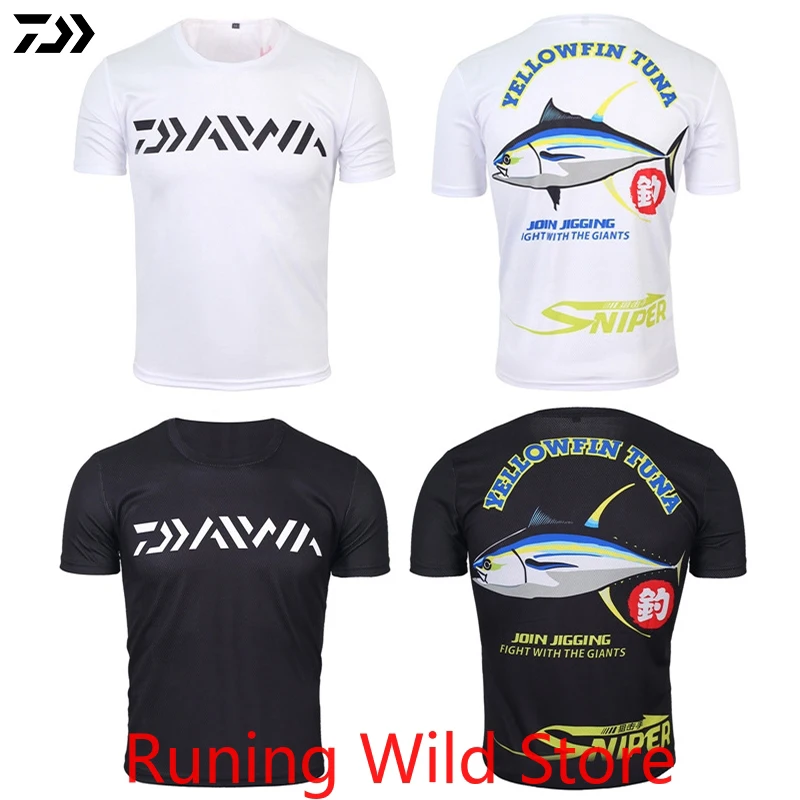 

DAIWA Shirt DAWA 2021 Fishing Clothing Summer Short Sleeve Deep Sea Sunscreen Breathable Clothes Anti-UV Ultrathin Fishing Shirt