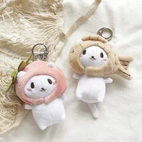 cute snapper head set keychain cat plush action figure key chain doll pendant bag accessories baby keyring