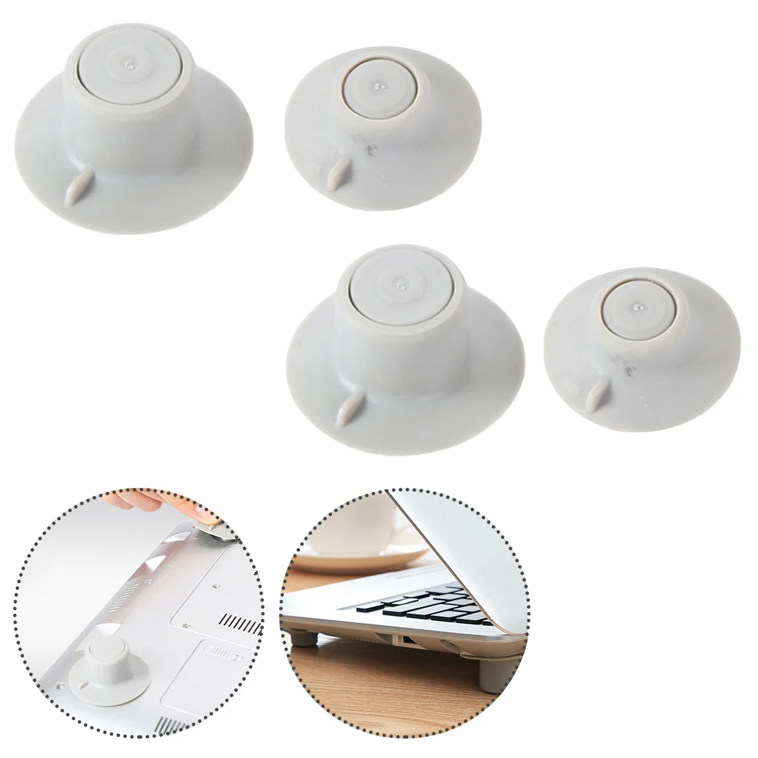 

Периферийные другие охлаждающие ножки для компьютера/4 больших серых коврика 4,5 см в диаметре и 3,5 см, маленький коврик