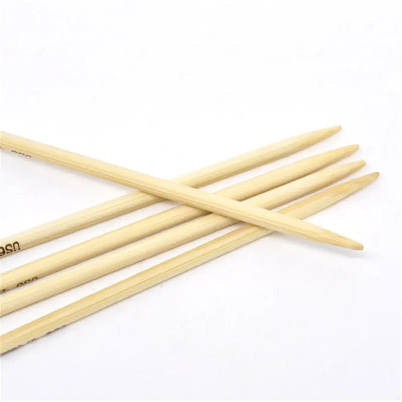 20 см бамбуковая ручная швейная двойная заостренная вязанная игла вязанный