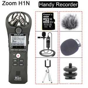 ZOOM H1N Handy recorder Цифровая камера аудио рекордер Запись интервью стерео микрофон для DSLR Boya BY-M1 микрофон