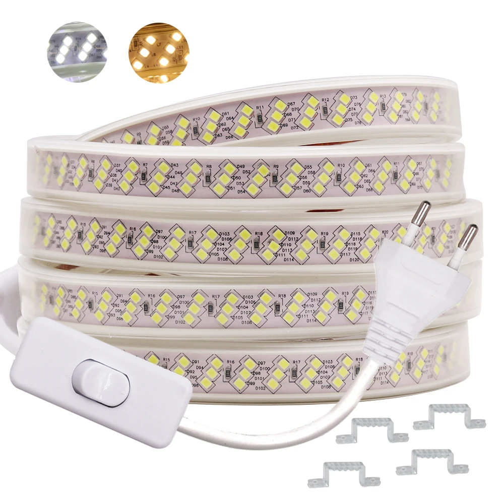 276 светодиодный s/m 220V Светодиодный светильник 2835 SMD Наклонный трехрядный яркий