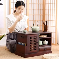 indoor wooden furniture asian style vintage japanese coffee tea table rectangular living room tatami table floor table folding wooden coffee table for living room natural wood tea table