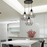 led down light iron flush mount retro ceiling down light square pendant lamp e27 walkway kitchen home decor fixture hwc