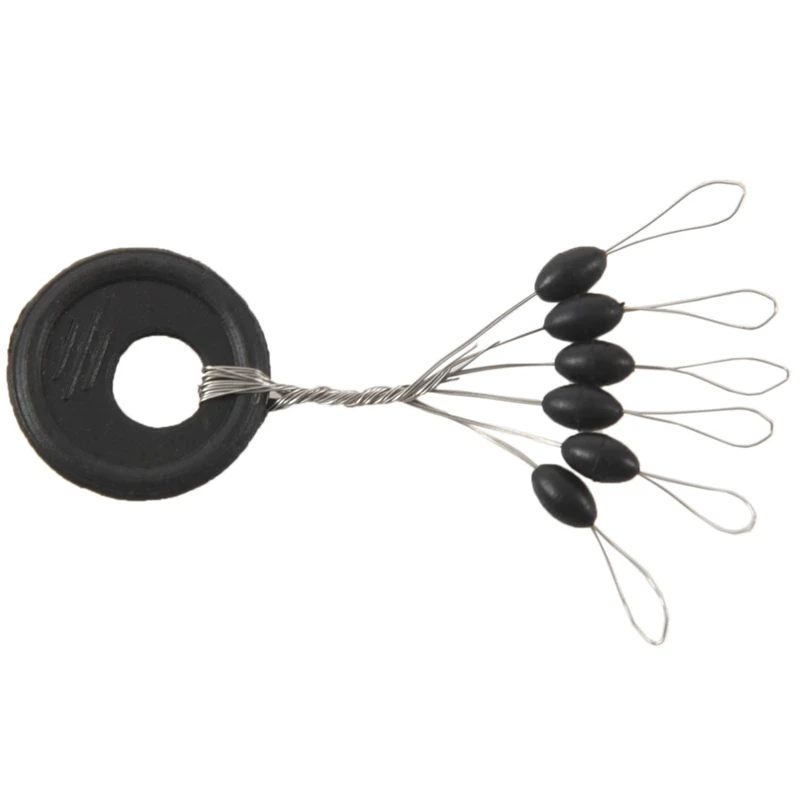 10 шт. 6 в 1 Размер L черная резиновая овальная пробка поплавок для рыбалки| |