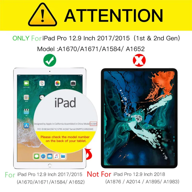 Чехол для iPad Pro 12 9 2017/2015 чехол с поворотом на 360 градусов тонкий умный подставка