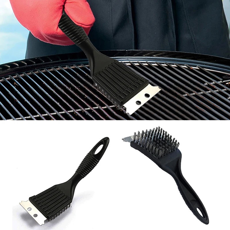 1 шт. щетка для чистки хвоста из нержавеющей стали с наконечником барбекю