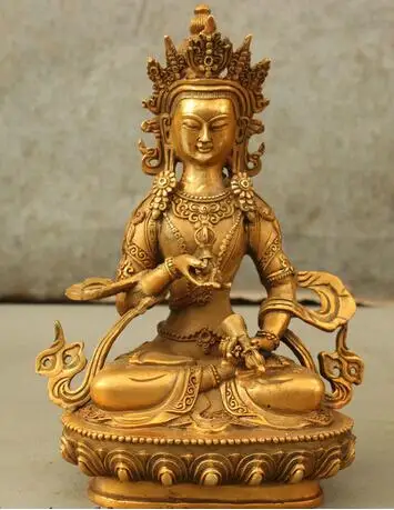 Из бронзы чистая медь OLD QING MING BRASS 8 &quotтибетская Тантра идол бронзовая