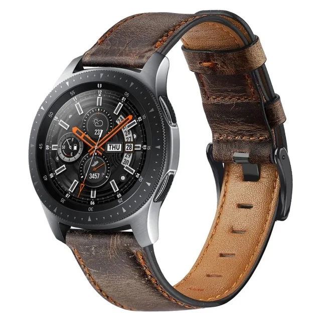Ремешок кожаный для Amazfit GTR 47 мм Stratos 3 Pace 2 браслет Huawei watch gt Honor Magic 46