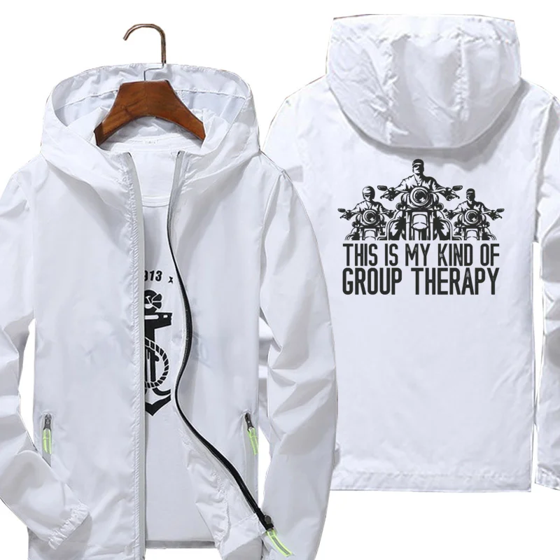 

Custom Men Women Motorcycles Therapy 2 Jackets Printing Spring Autumn Casual Baseball Windbreaker Clothing