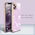Роскошный позолоченный гальванический чехол для iPhone 11 12 13 Pro Max Mini X XR XS Max 8 7 6s Plus SE 2020, мягкий силиконовый чехол