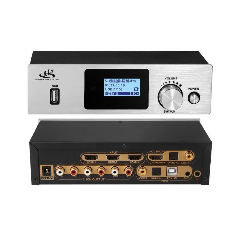 Bluetooth DAC 4K* 2K HDMI к HDMI экстрактор конвертер Цифровой SPDIF HDMI DTS 5,1 аудио декодер конвертер передач HDMI ARC аудио