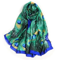 2021 new fashion silk scarf for women 18090cm long large beach hijab shawls and wraps soft neckerchief headscarf female foulard