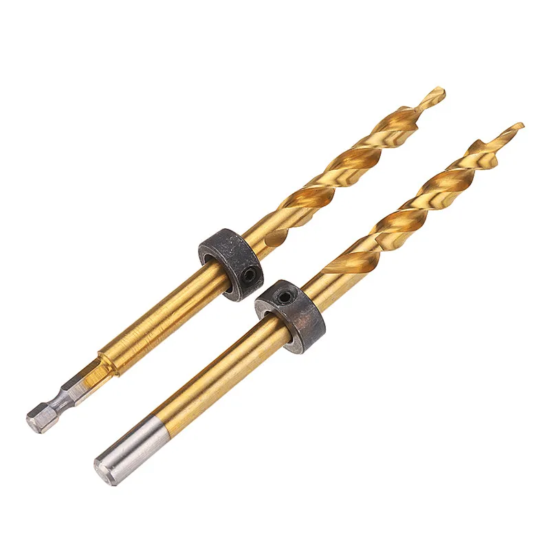 

DANIU 9.5mm HSS Twist Step Drill Bit 3/8" Round/Hex Shank Drill for Woodworking Pocket Hole Jig