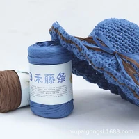 rattan hat line crocheted summer hat thread hand diy material braided sunshade hat hand braided wire