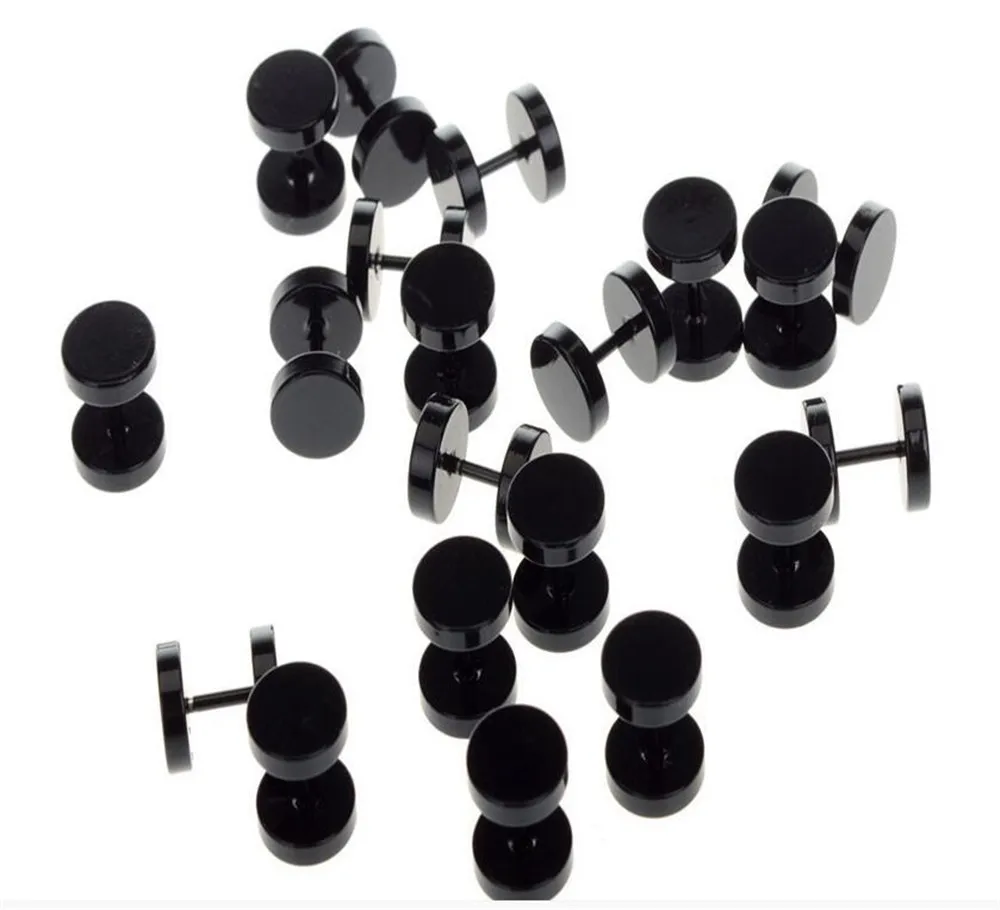 SexeMara 2 шт. золотистые черные из нержавеющей стали обманщик искусственные ушные