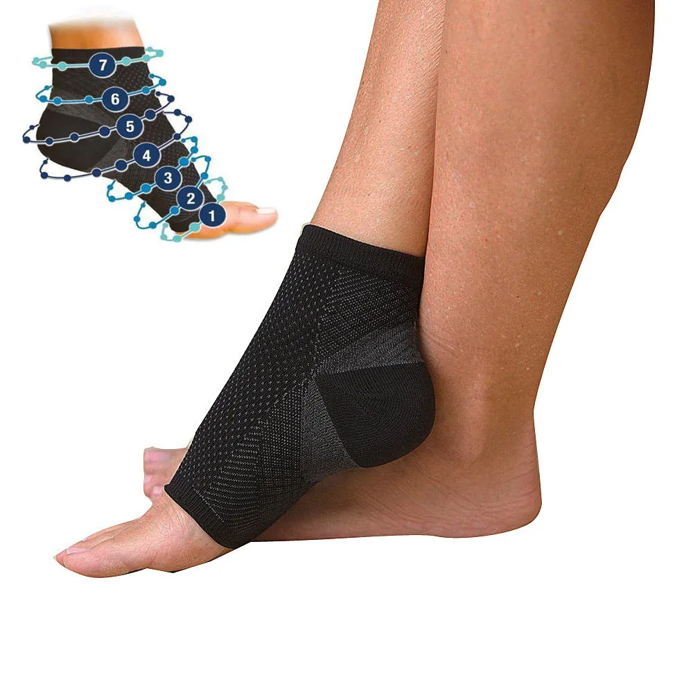 

MIMY Compression Foot Sleeve Ankle Support Foot Angel Anti Fatigue Running Cycle Basketball Sports Socks Outdoor Men Ankle