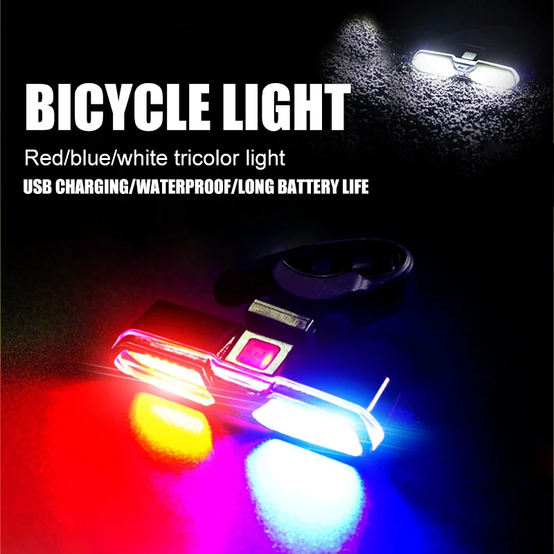 Велосипедный передний фонарь pвелоспорт задний зарядка через USB IPX4