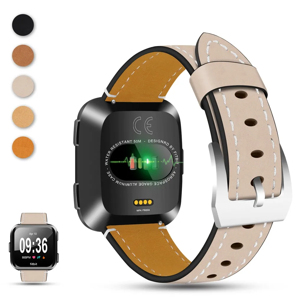 Сменный Матовый кожаный ремешок eiEuuk для умных часов Fitbit Versa 2 /Versa Lite|Ремешки часов|