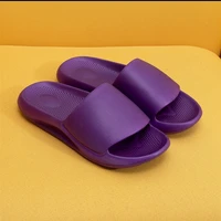2021 summer couple candy color sandals soft thick soled non slip bathroom slippers women rubber sandals men indoor shoes