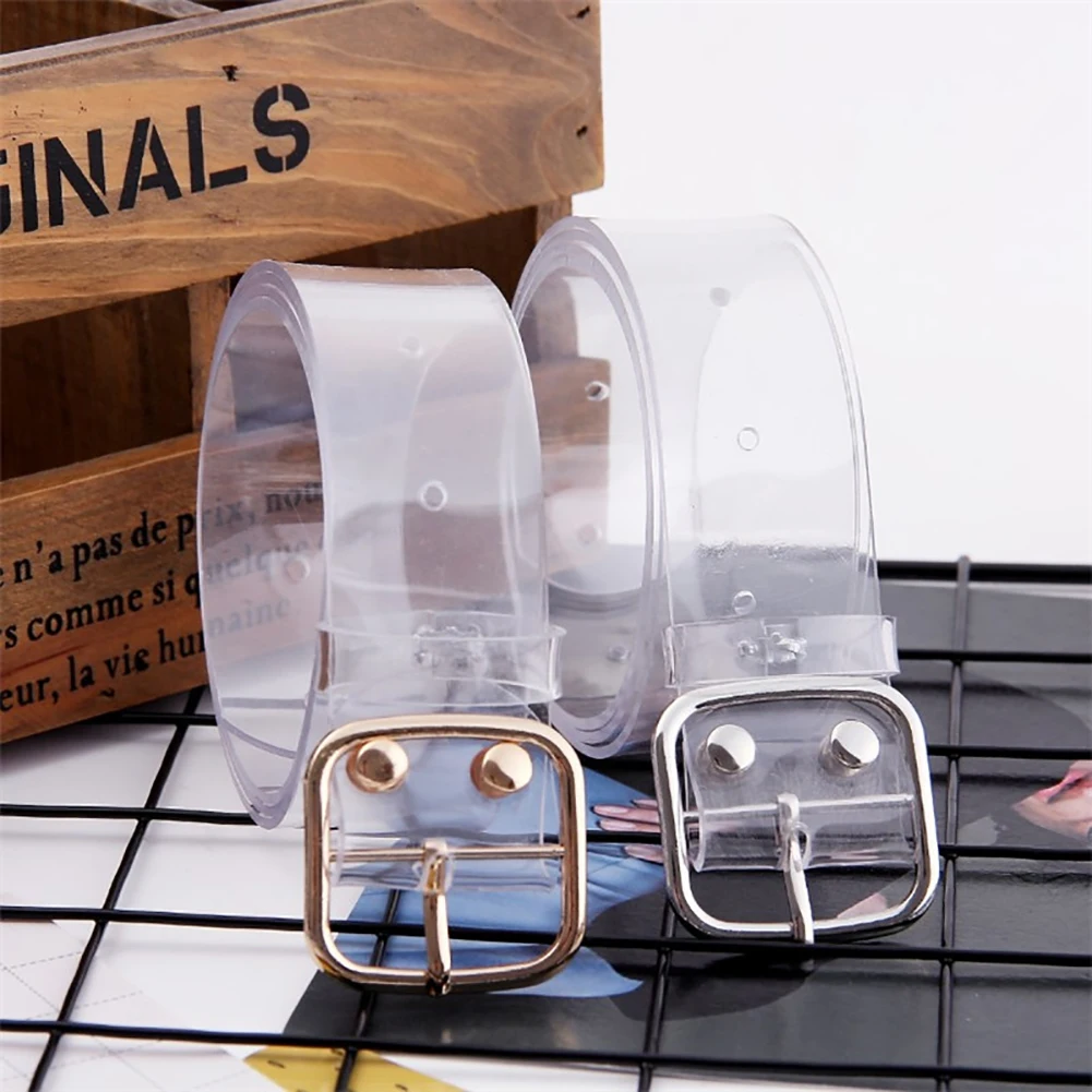 Fashion Lovely Round Heart Square Buckle Transparent Women Waistband Waist Belt | Аксессуары для одежды