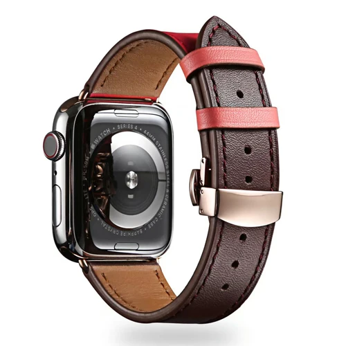 2 Бабочка Туфли с ремешком и пряжкой для наручных часов Iwatch, 4/3/2/1 ремешок для наручных часов Apple Watch, версии 3, 4 года группа 44 мм 40 мм, 42 мм, 38 мм, версия ремень из натуральной кожи браслет - Цвет ремешка: 2