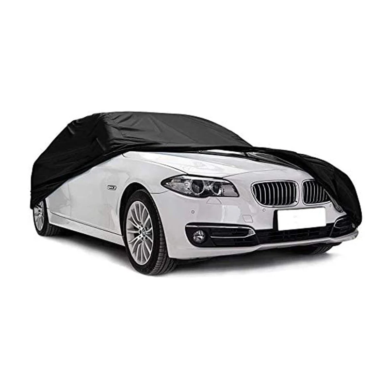 

190T Silver-coated Car Cover Dust-proof Snowproof And Rainproof Taffeta Black Car Jersey Sunscreen And Dust-proof All Season