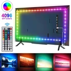 Светодиодная ленсветильник 5050 RGB с USB-интерфейсом и пультом дистанционного управления на 44 кнопки, Диодная лента для подсветки телевизора светильник праздничное украшение