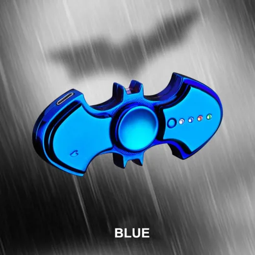 Blue Фиджет с Бэтменом Спиннер электронная USB Зажигалка 3 разновидности светодиодный прикуриватель ручной Спиннер игрушка плазменная электрическая зажигалка - Цвет: Blue