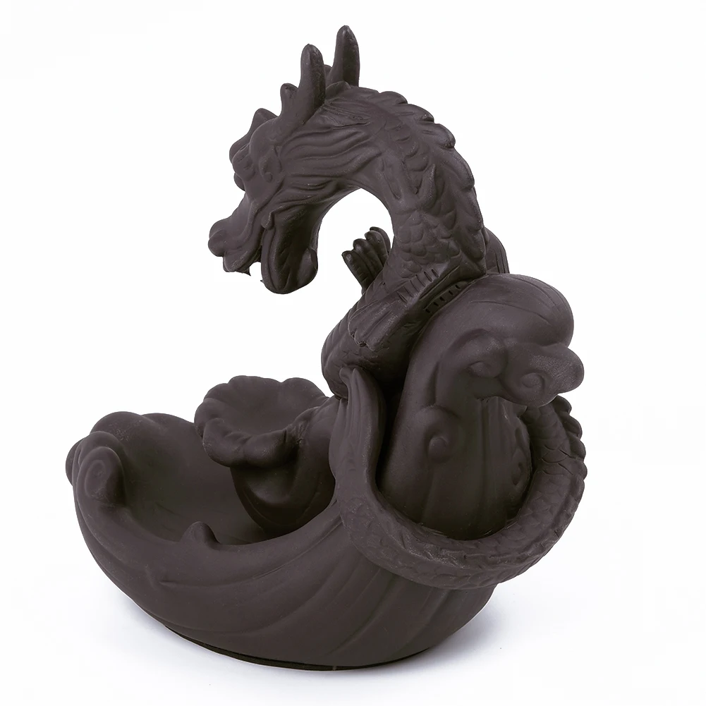 

Dragon Shaped Flow Incense Burner Ceramic Waterfall Incense Holder Incense
