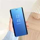 Прозрачный зеркальный флип-чехол для Xiaomi Redmi Note 10 10S 9 Pro Max 9S 8 8T 7 Pro, умный чехол для Redmi 10X 9 Power 9T 9A 9C 8 8A