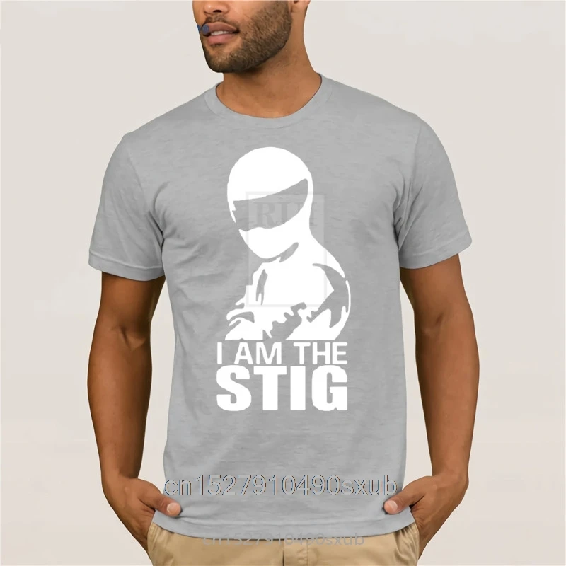 Забавная Мужская футболка Топ I AM THE Стиг черные мужские летние топы для фитнеса
