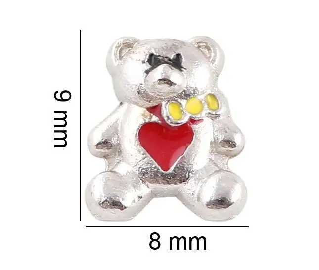 (20 50) шт./лот медведь плавающий медальон шармы подходят для DIY память Магнитный