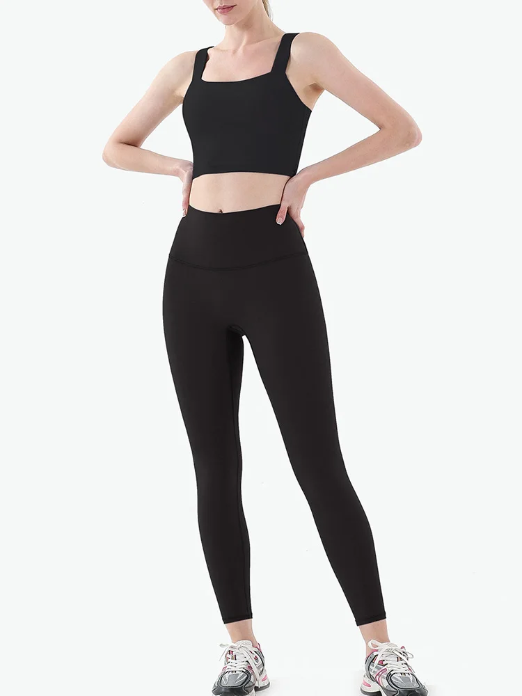 

Black Yoga Sets Women Fitness Sportswear Gym Clothes Work Out Bra and Leggings Set Woman Sports Wear Suits Athletics Clothing